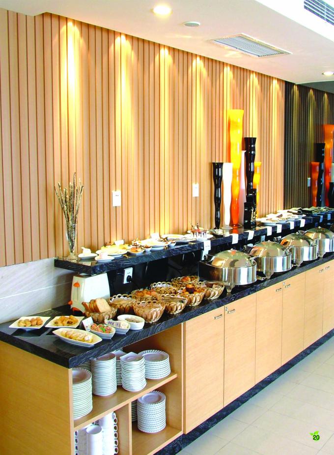 แผ่นผนังผสมผสาน PVC ผนังพื้นหลังภายในที่เป็นมิตรต่อสิ่งแวดล้อม 2