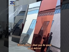 แผงผนังกระจกแผ่นไม้อัดไม้ทนไฟ