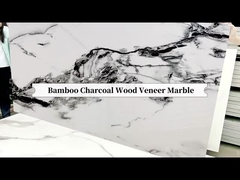 แผ่นผนังมาร์มเบอร์ สีกระจ่างสูง แผ่นมาร์มเบอร์ ไม้ยาง ถ่านไม้