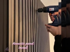 โรงงานขายตรงแผงไม้เนื้อแข็งวัสดุตกแต่งภายในแผงอะคูสติกไม้