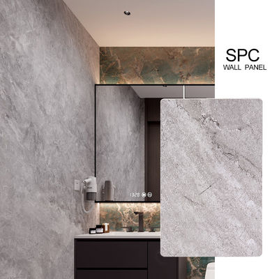 SPC Wall Panel 600*2440*4mm Waterproof And Flame Retardant WPC Wall Panel PVC Marble Sheet Veneer Coating Interior Decorative Panel For Bathroom Seamless Wall Board