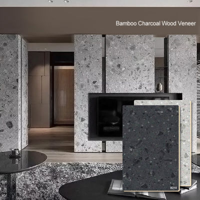 Factory Price 1220*2440*5/8mm Waterproof And Flame Retardant Bendable Bamboo Charcoal Wood Veneer PVC Eco-Friendly High Gloss Marble Wood Veneer For Background Wall