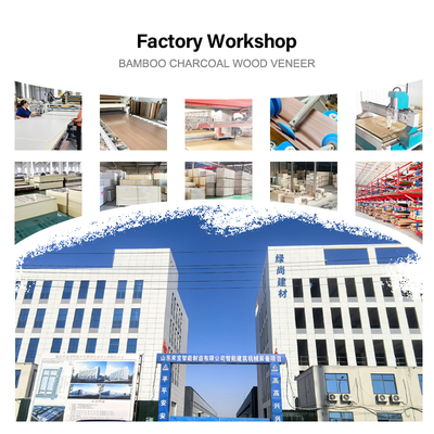 Factory Price Bamboo Charcoal Wood Veneer PVC Wood Grain Wall Panels Interior Decorative Panels For TV Background Wall
