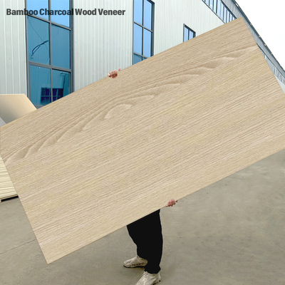 Factory Price Bamboo Charcoal Wood Veneer PVC Wood Grain Wall Panels Interior Decorative Panels For TV Background Wall