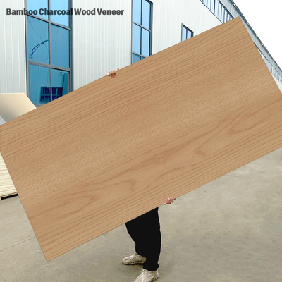 Factory Direct Bamboo Charcoal Wood Veneer PVC Wood Grain Wall Panels Waterproof Interior Decorative Panels For Exhibition Halls