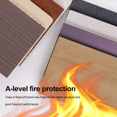 Factory Direct Bamboo Charcoal Wood Veneer PVC Wood Grain Wall Panels Waterproof Interior Decorative Panels For Exhibition Halls