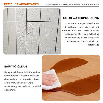 Popular Design Spc Wall Panels Moisture-proof Wear-resistant Bathroom Wall Panels Eco-friendly Interior Decorative Panels For Hotel