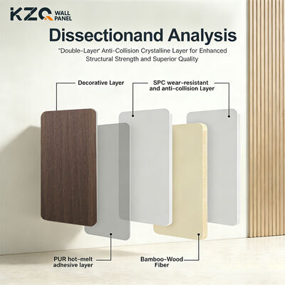 Factory Customized Environmentally Friendly Wood Grain Bamboo Fiber Wall Panel