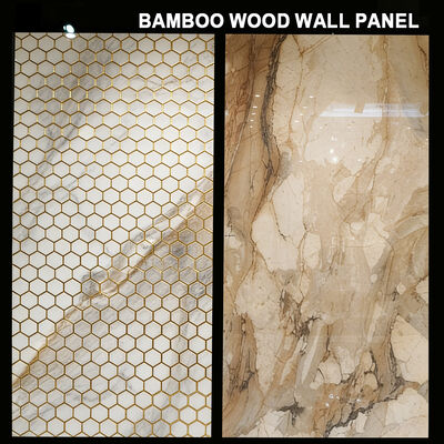 Bamboo Wood Marble PVC Wall Panels Easy Insulation Board Bamboo Fiber Wall Panel