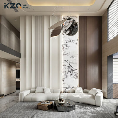 Customization Solid Color Skin Feel Wall Panel Bamboo Wood Fiber Wall Panel For Living Room