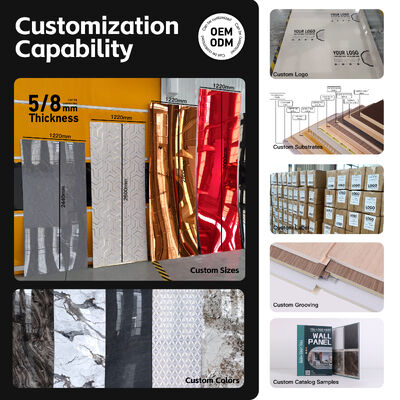 Custom Groove Profiles Modular Wall Panel Universal Groove Design Indoor Bamboo Wall Panels