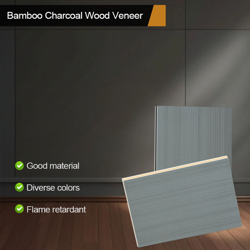 Hot Sell 8mm Bamboo Charcoal Wall Panels PVC Wall Panels Fire-resistant Interior Decoration Materials For Corridor Ceilings
