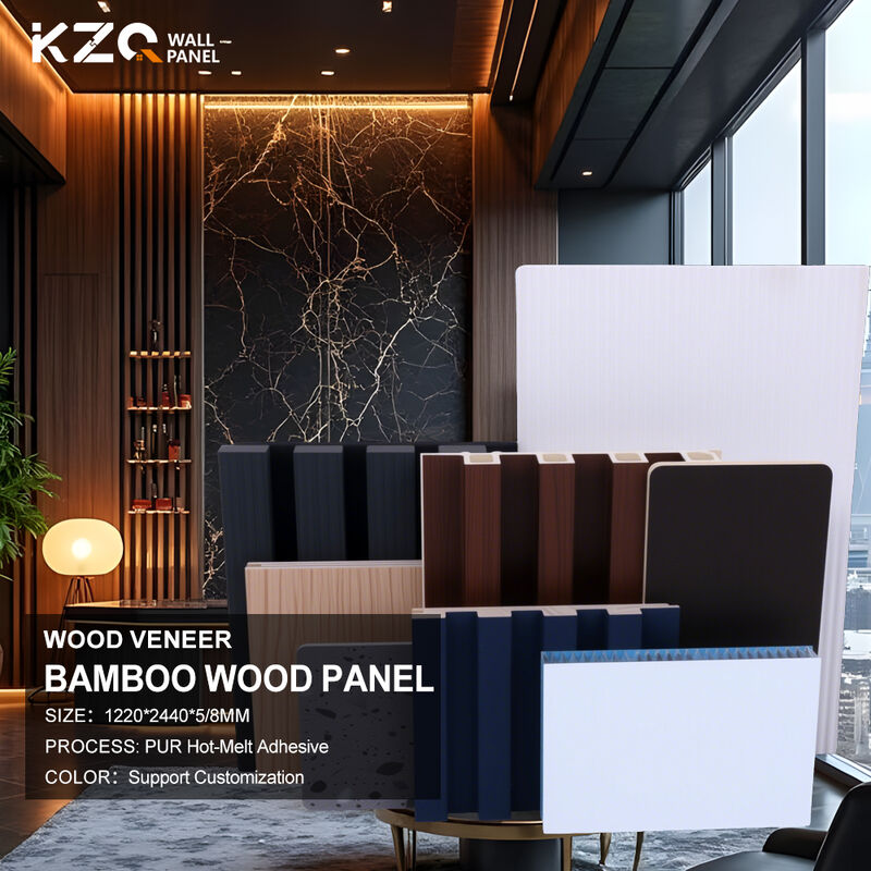 High Quality Bamboo Wood Wall Panel WPC Cladding Panels Indoor Wall Decor Board