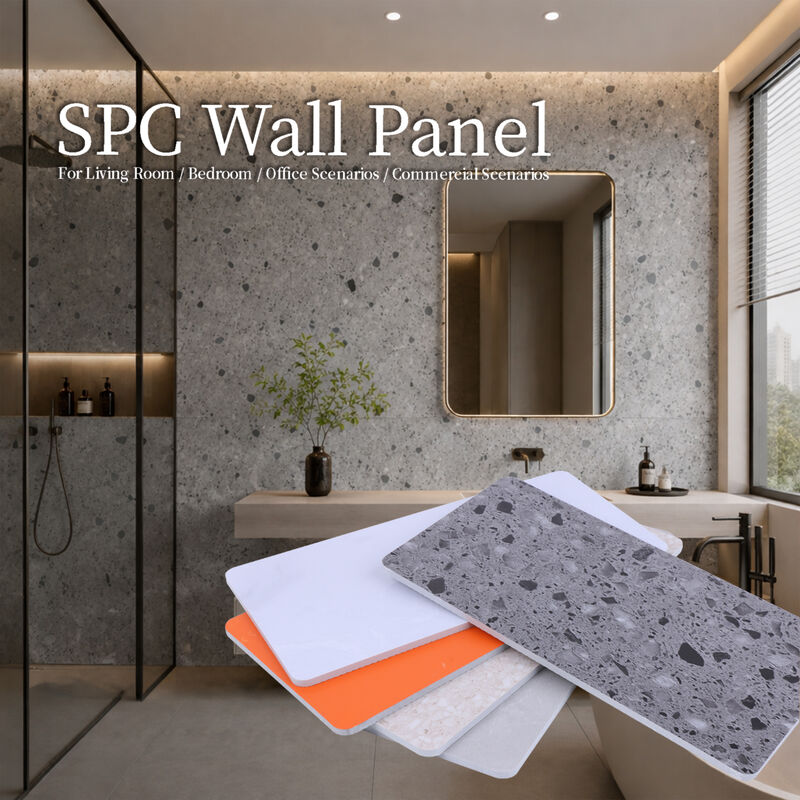 SPC Wall Panel Bathroom Board Marble Crystal Board Toilet Waterproof Wall Panel