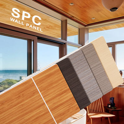 SPC Wall Panel Surprise Price 600*2440mm กันน้ําและทนไฟ แผ่นผนังหินไมโครคริสตัล สะอาดและอาบน้ําที่มิตรต่อสิ่งแวดล้อม สําหรับแผ่นตกแต่งภายใน