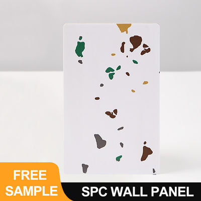 แผนผนัง SPC 600*2440*4mm หินกันน้ํา พลาสติก สะอาดต่อสิ่งแวดล้อม ไม้เมล็ด ผนังล็อคแบบไร้รอย